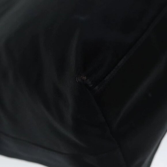 PRADA Hand Bag Satin Black Silver Auth 96617 - Picture 4 of 16